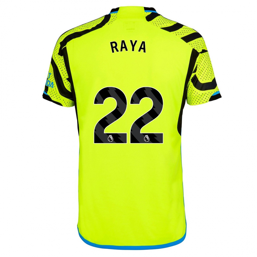 Homem Camisola David Raya #22 Amarelo Alternativa 2023/24 Camisa