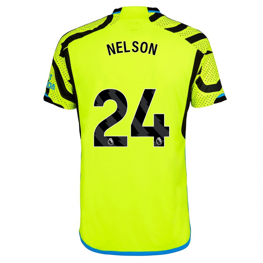 Homem Camisola Reiss Nelson #24 Amarelo Alternativa 2023/24 Camisa
