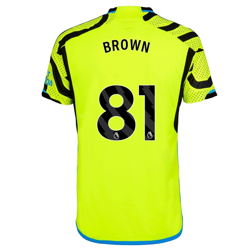 Homem Camisola Luis Brown #81 Amarelo Alternativa 2023/24 Camisa