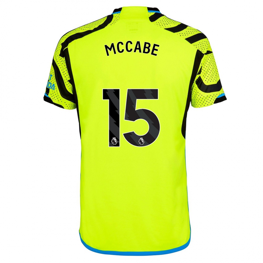 Homem Camisola Katie Mccabe #15 Amarelo Alternativa 2023/24 Camisa
