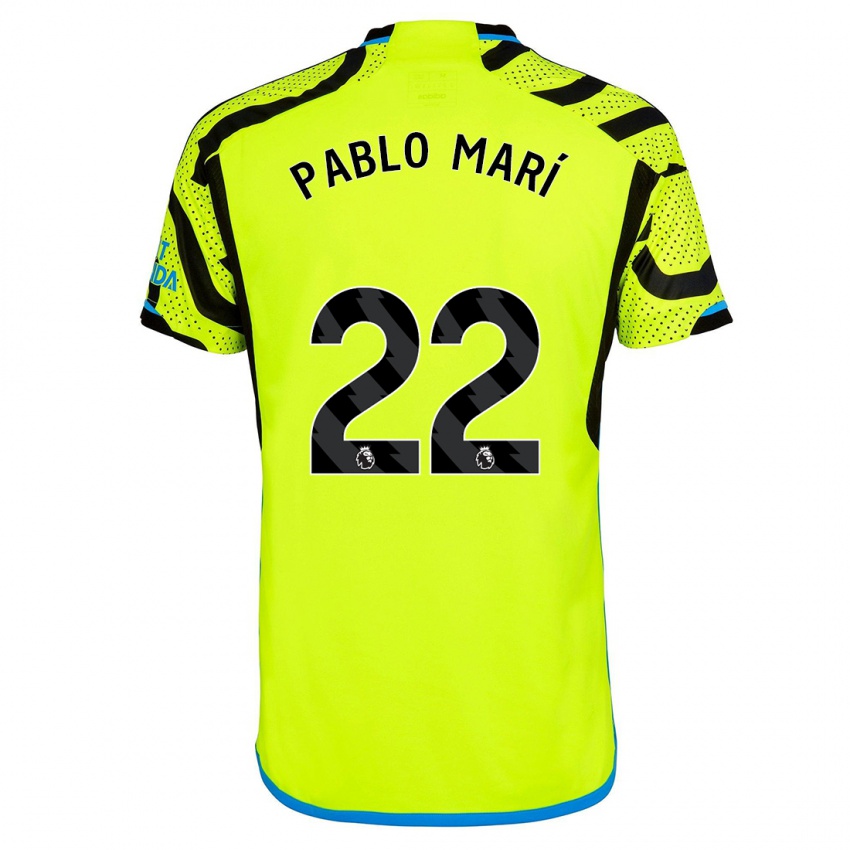Homem Camisola Pablo Mari #22 Amarelo Alternativa 2023/24 Camisa