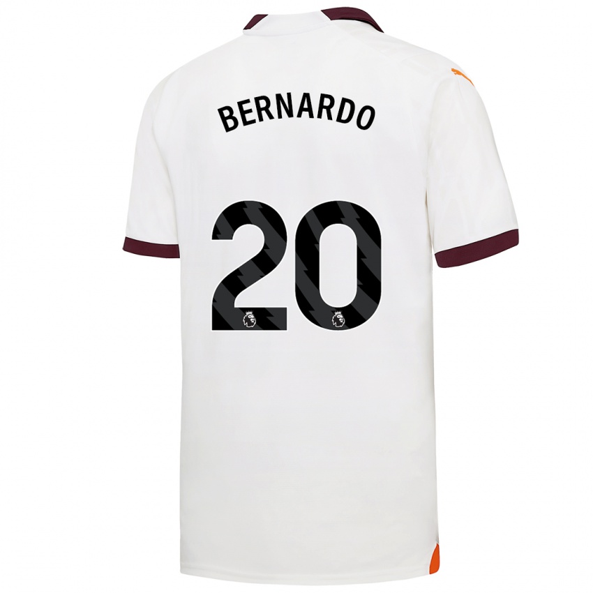 Homem Camisola Bernardo Silva #20 Branco Alternativa 2023/24 Camisa
