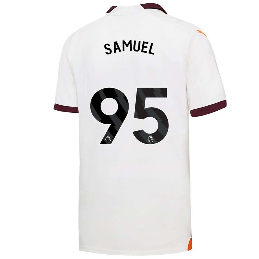 Homem Camisola Lakyle Samuel #95 Branco Alternativa 2023/24 Camisa
