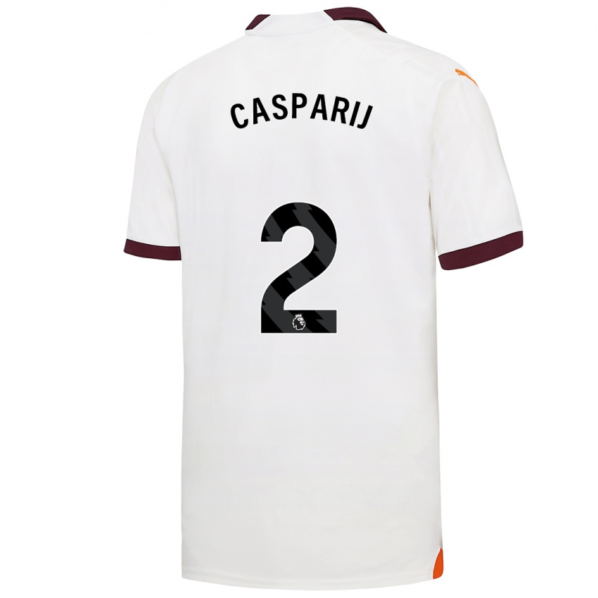Homem Camisola Kerstin Casparij #2 Branco Alternativa 2023/24 Camisa