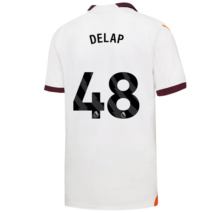 Homem Camisola Liam Delap #48 Branco Alternativa 2023/24 Camisa