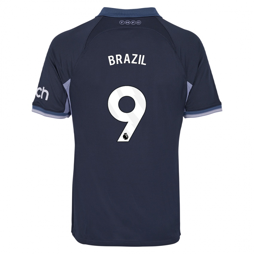 Homem Camisola Ellie Brazil #9 Azul Escuro Alternativa 2023/24 Camisa