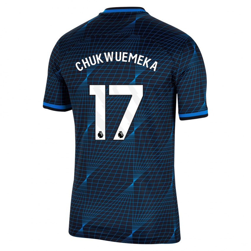 Homem Camisola Carney Chukwuemeka #17 Azul Escuro Alternativa 2023/24 Camisa