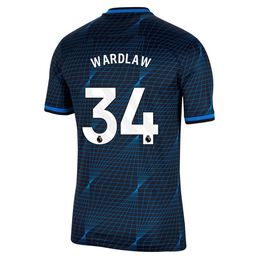 Homem Camisola Charlotte Wardlaw #34 Azul Escuro Alternativa 2023/24 Camisa