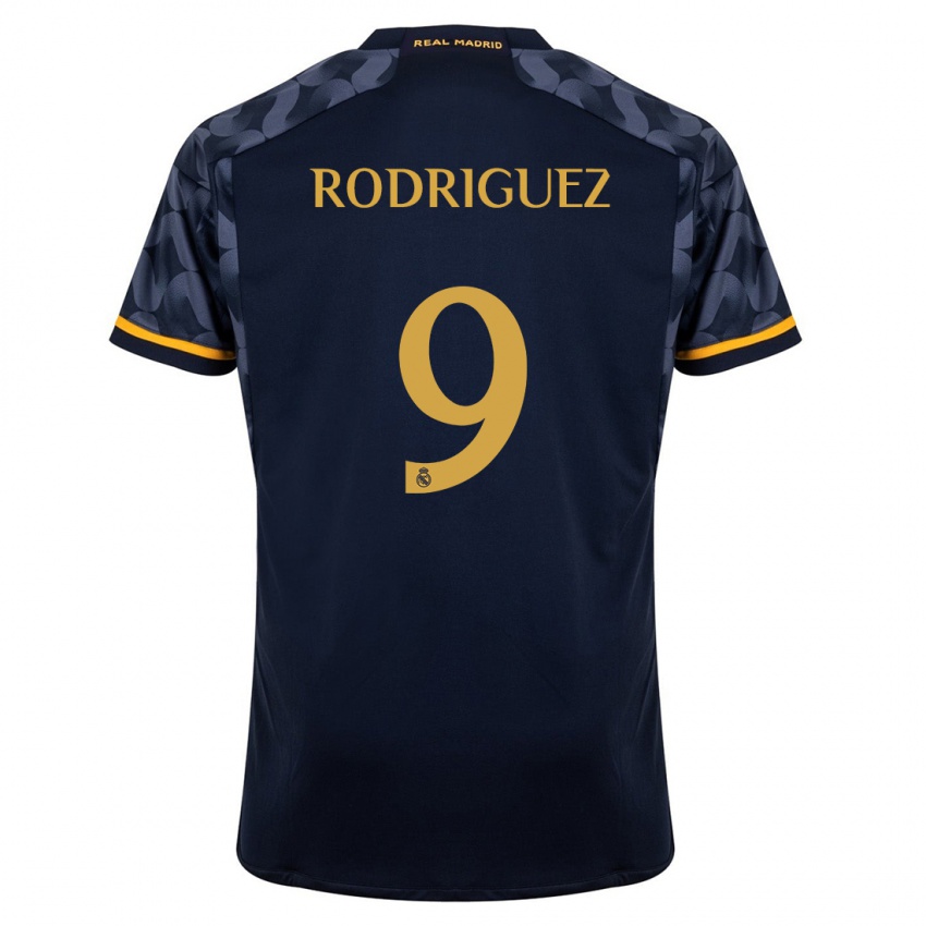 Homem Camisola Alvaro Rodriguez #9 Azul Escuro Alternativa 2023/24 Camisa