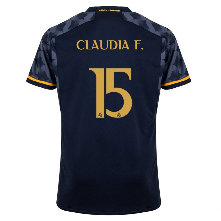 Homem Camisola Claudia Florentino #15 Azul Escuro Alternativa 2023/24 Camisa