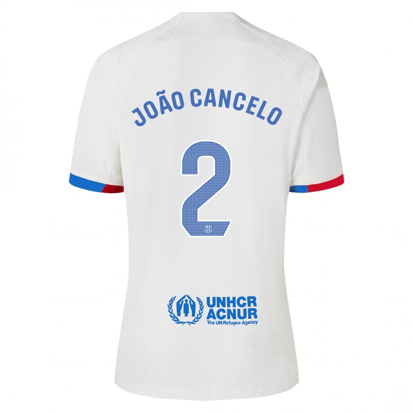 Homem Camisola Joao Cancelo #2 Branco Alternativa 2023/24 Camisa