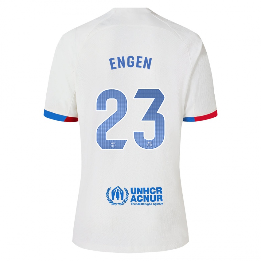 Homem Camisola Ingrid Engen #23 Branco Alternativa 2023/24 Camisa