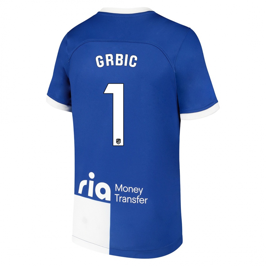 Homem Camisola Ivo Grbic #1 Branco Azulado Alternativa 2023/24 Camisa