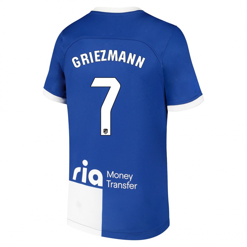 Homem Camisola Antoine Griezmann #7 Branco Azulado Alternativa 2023/24 Camisa