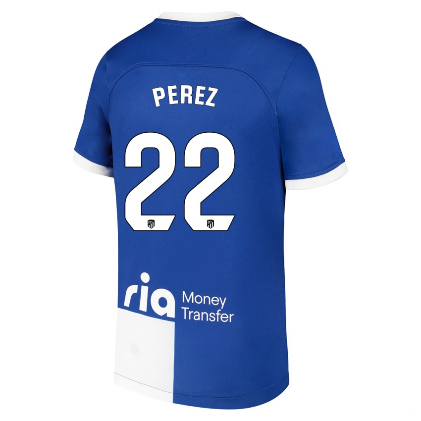 Homem Camisola Pablo Perez #22 Branco Azulado Alternativa 2023/24 Camisa
