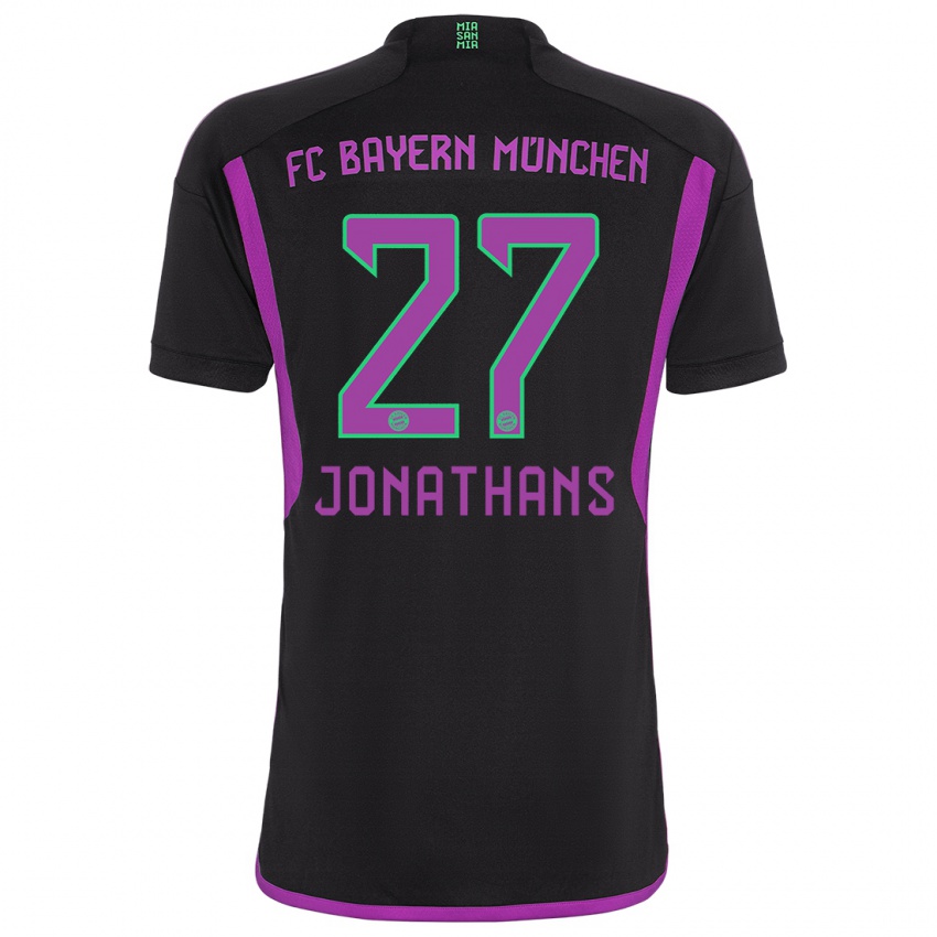 Homem Camisola David Jonathans #27 Preto Alternativa 2023/24 Camisa