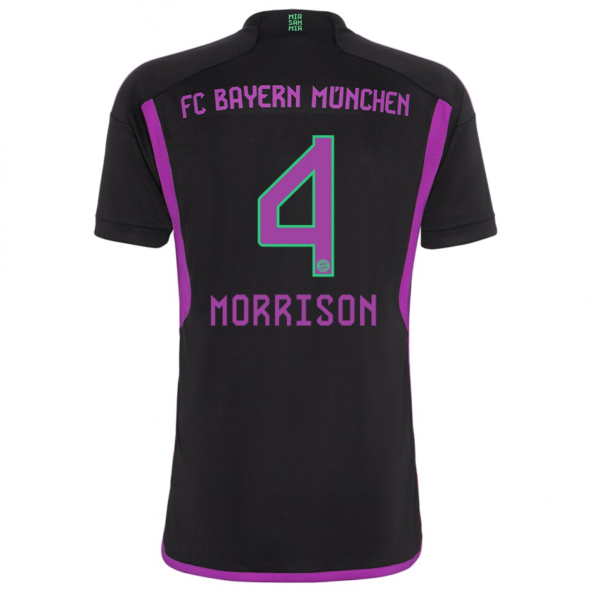 Homem Camisola Liam Morrison #4 Preto Alternativa 2023/24 Camisa