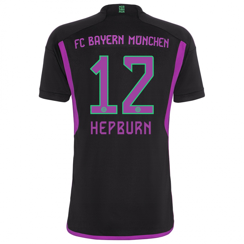 Homem Camisola Barry Hepburn #12 Preto Alternativa 2023/24 Camisa