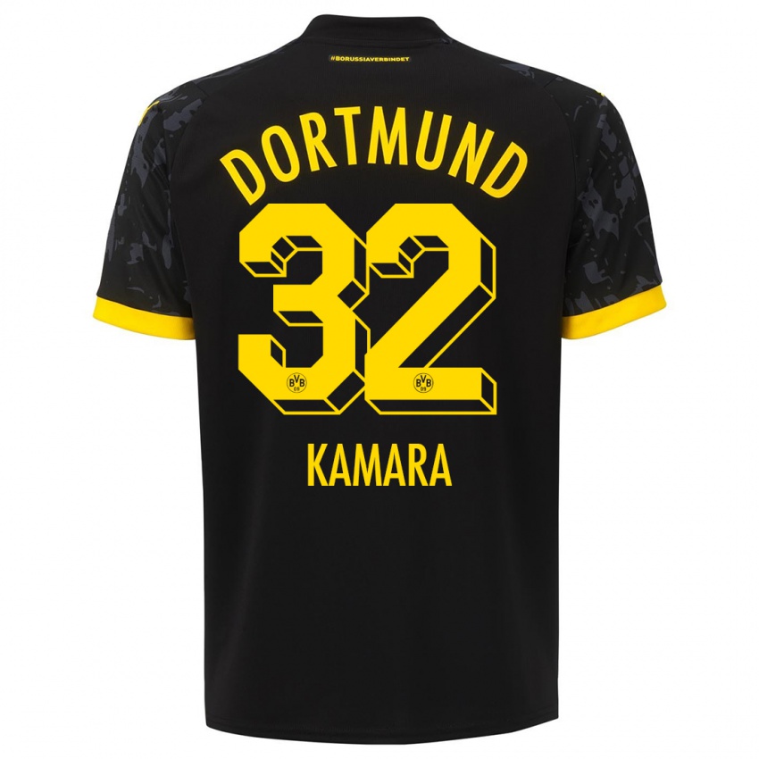 Homem Camisola Abdoulaye Kamara #32 Preto Alternativa 2023/24 Camisa
