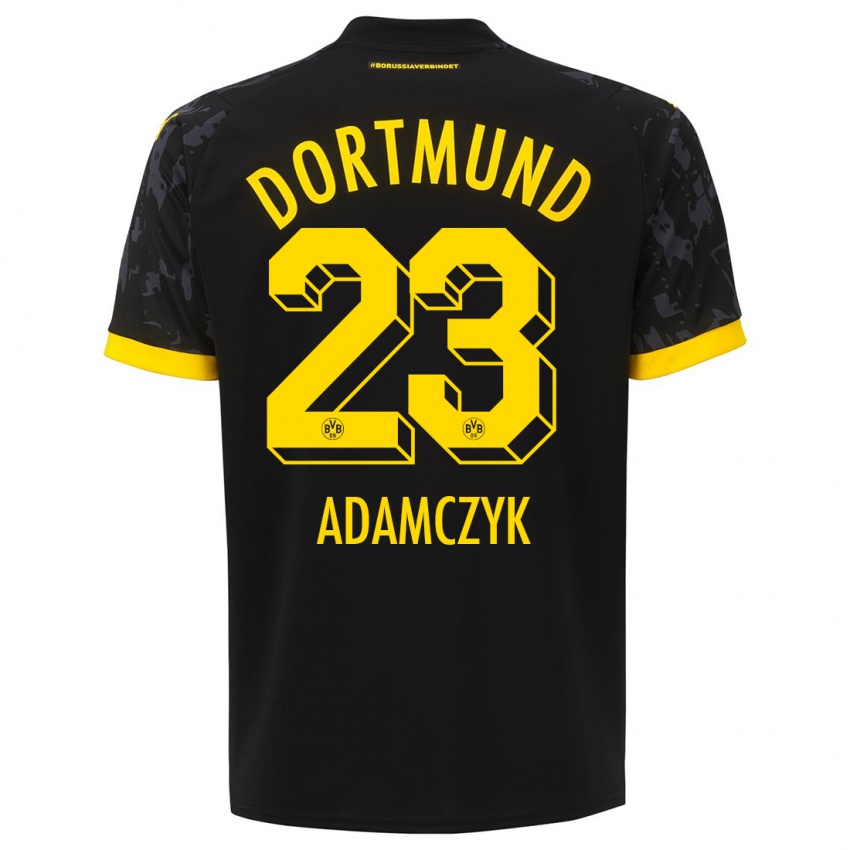 Homem Camisola Nico Adamczyk #23 Preto Alternativa 2023/24 Camisa