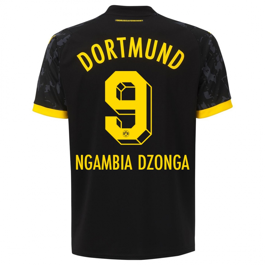 Homem Camisola Diego Ngambia Dzonga #9 Preto Alternativa 2023/24 Camisa
