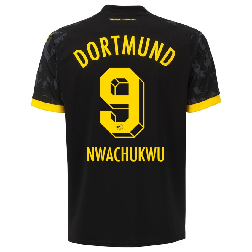 Homem Camisola Isaak Nwachukwu #9 Preto Alternativa 2023/24 Camisa