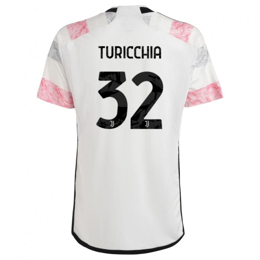 Homem Camisola Riccardo Turicchia #32 Branco Rosa Alternativa 2023/24 Camisa