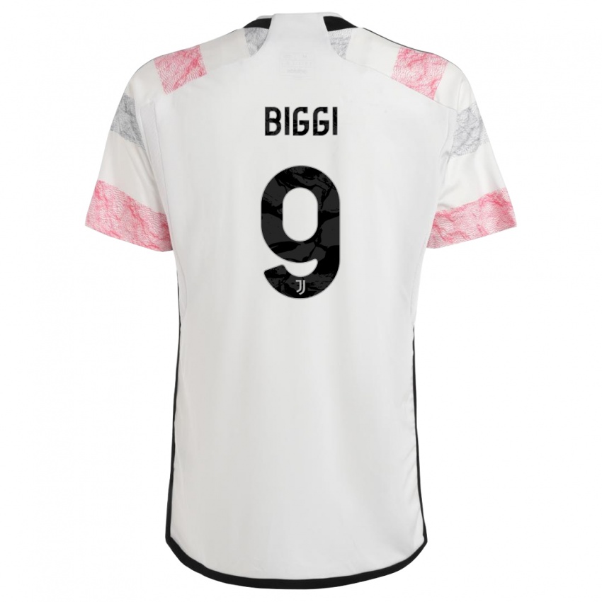 Homem Camisola Silvano Biggi #9 Branco Rosa Alternativa 2023/24 Camisa