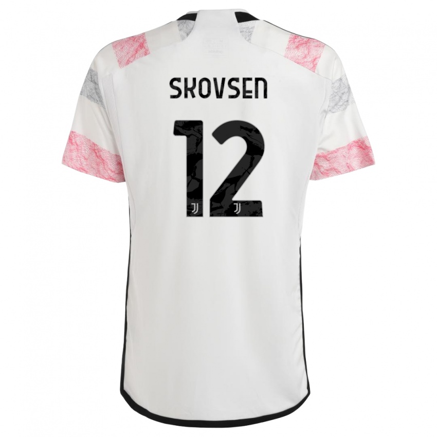 Homem Camisola Matilde Lundorf Skovsen #12 Branco Rosa Alternativa 2023/24 Camisa