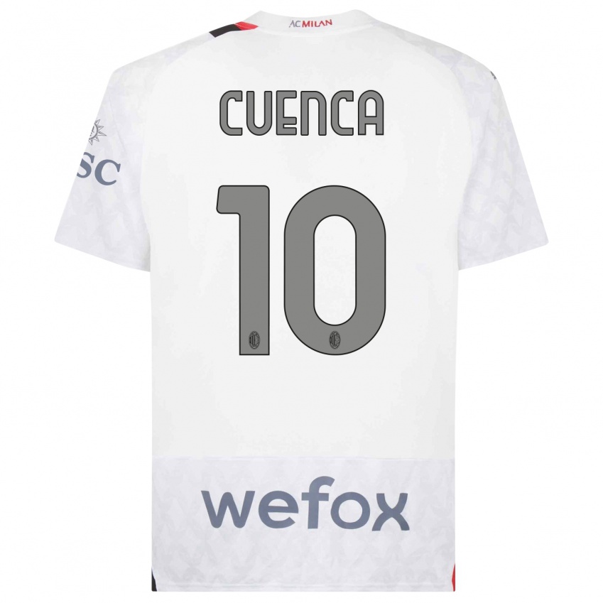 Homem Camisola Hugo Cuenca #10 Branco Alternativa 2023/24 Camisa