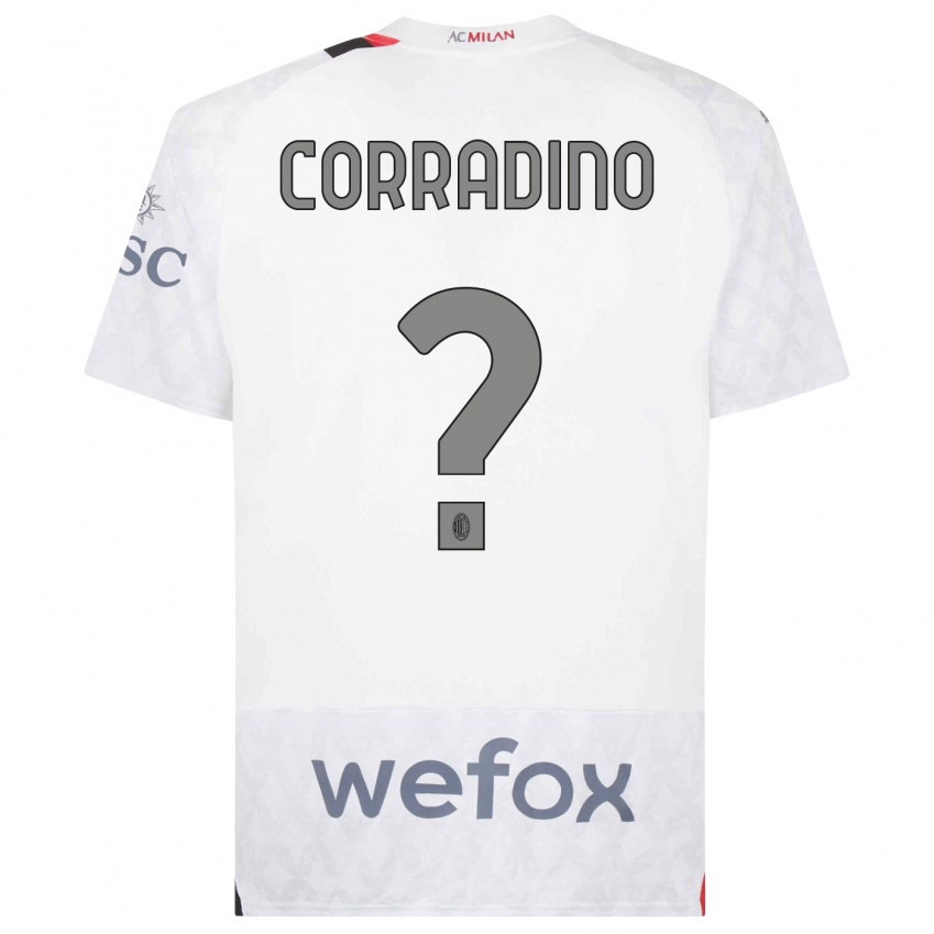 Homem Camisola Riccardo Corradino #0 Branco Alternativa 2023/24 Camisa