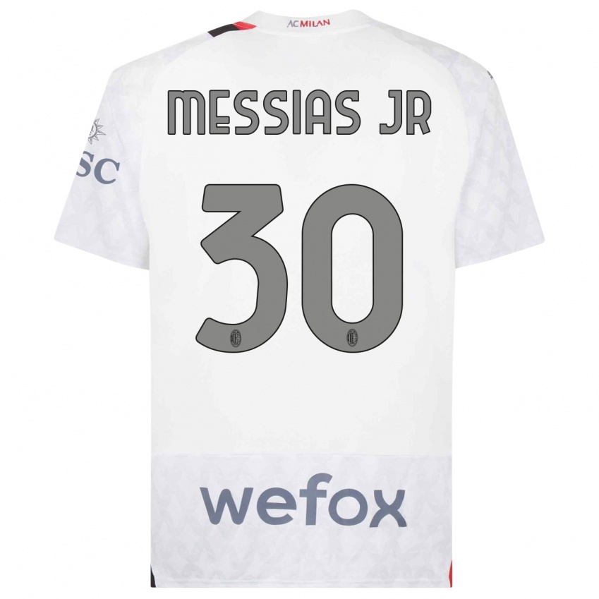 Homem Camisola Junior Messias #30 Branco Alternativa 2023/24 Camisa