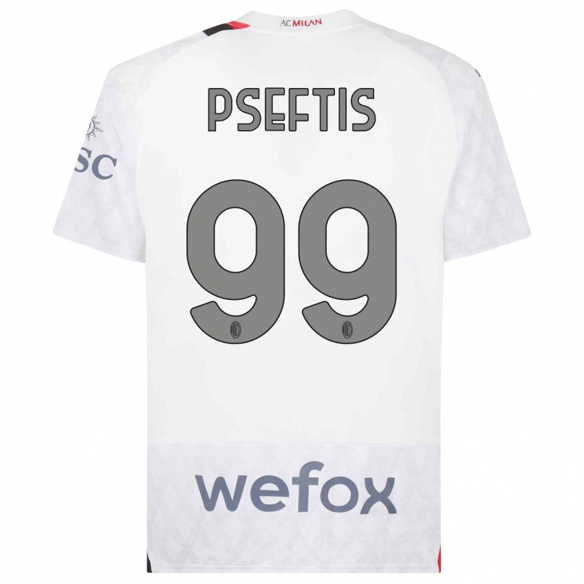Homem Camisola Fotios Pseftis #99 Branco Alternativa 2023/24 Camisa