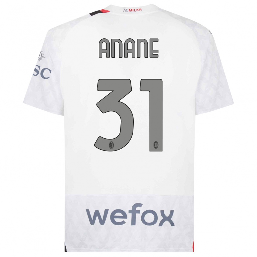 Homem Camisola Emmanuel Anane #31 Branco Alternativa 2023/24 Camisa