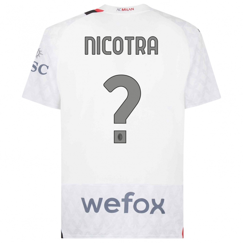 Homem Camisola Riccardo Nicotra #0 Branco Alternativa 2023/24 Camisa