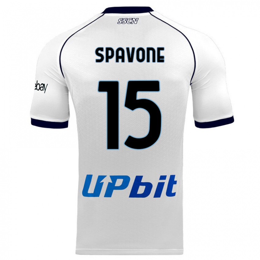 Homem Camisola Alessandro Spavone #15 Branco Alternativa 2023/24 Camisa