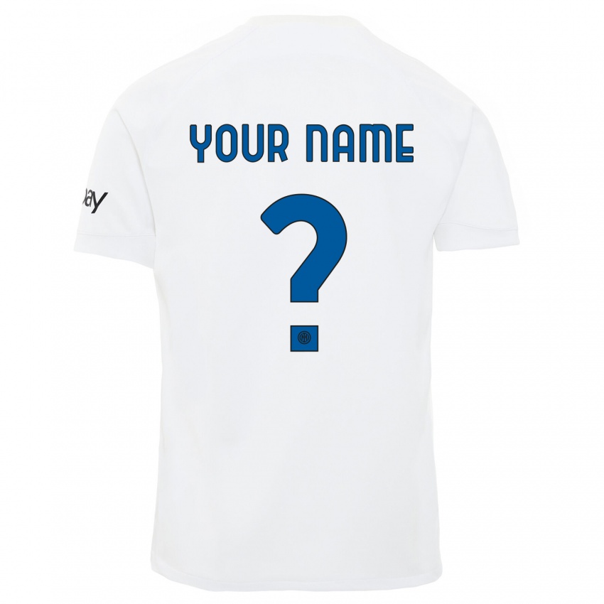 Homem Camisola Seu Nome #0 Branco Alternativa 2023/24 Camisa