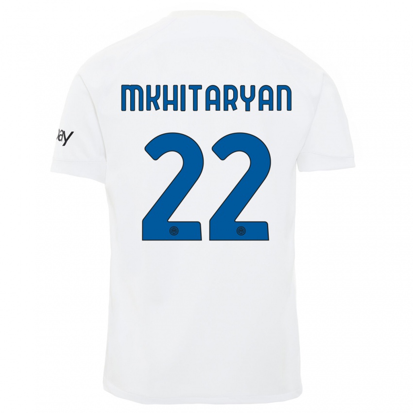 Homem Camisola Henrikh Mkhitaryan #22 Branco Alternativa 2023/24 Camisa