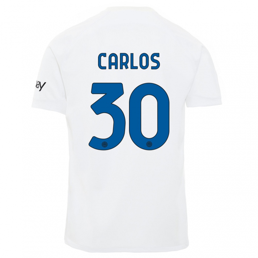 Homem Camisola Carlos Augusto #30 Branco Alternativa 2023/24 Camisa