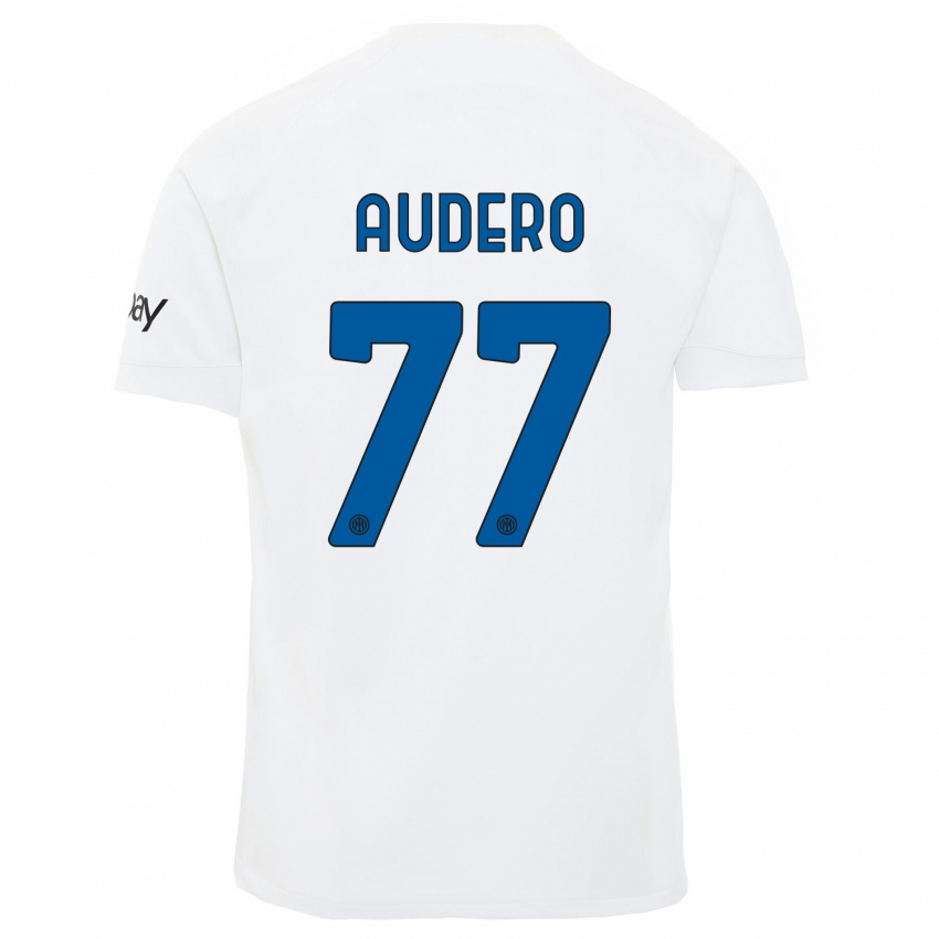 Homem Camisola Emil Audero #77 Branco Alternativa 2023/24 Camisa