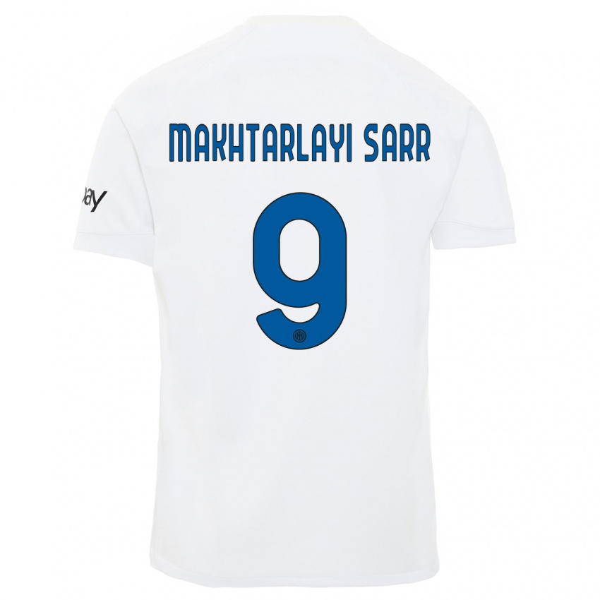 Homem Camisola Amadou Makhtarlayi Sarr #9 Branco Alternativa 2023/24 Camisa