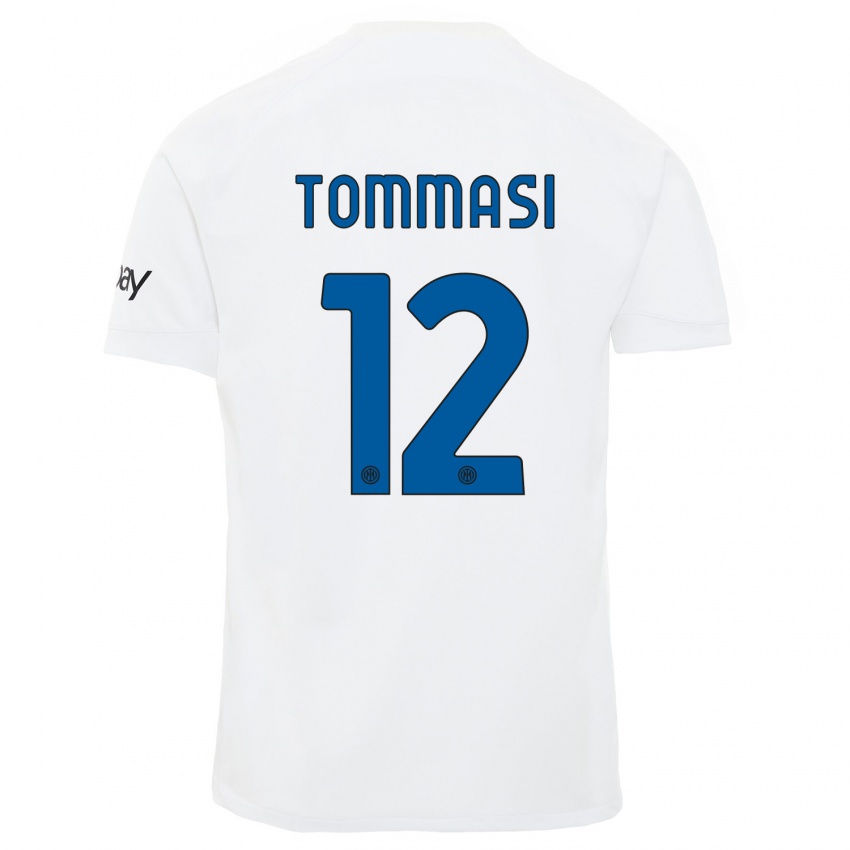 Homem Camisola Francesco Tommasi #12 Branco Alternativa 2023/24 Camisa