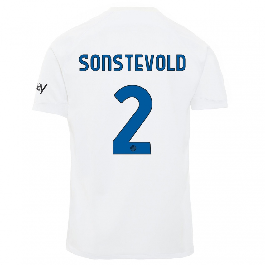 Homem Camisola Anja Sonstevold #2 Branco Alternativa 2023/24 Camisa