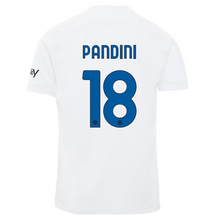 Homem Camisola Marta Pandini #18 Branco Alternativa 2023/24 Camisa