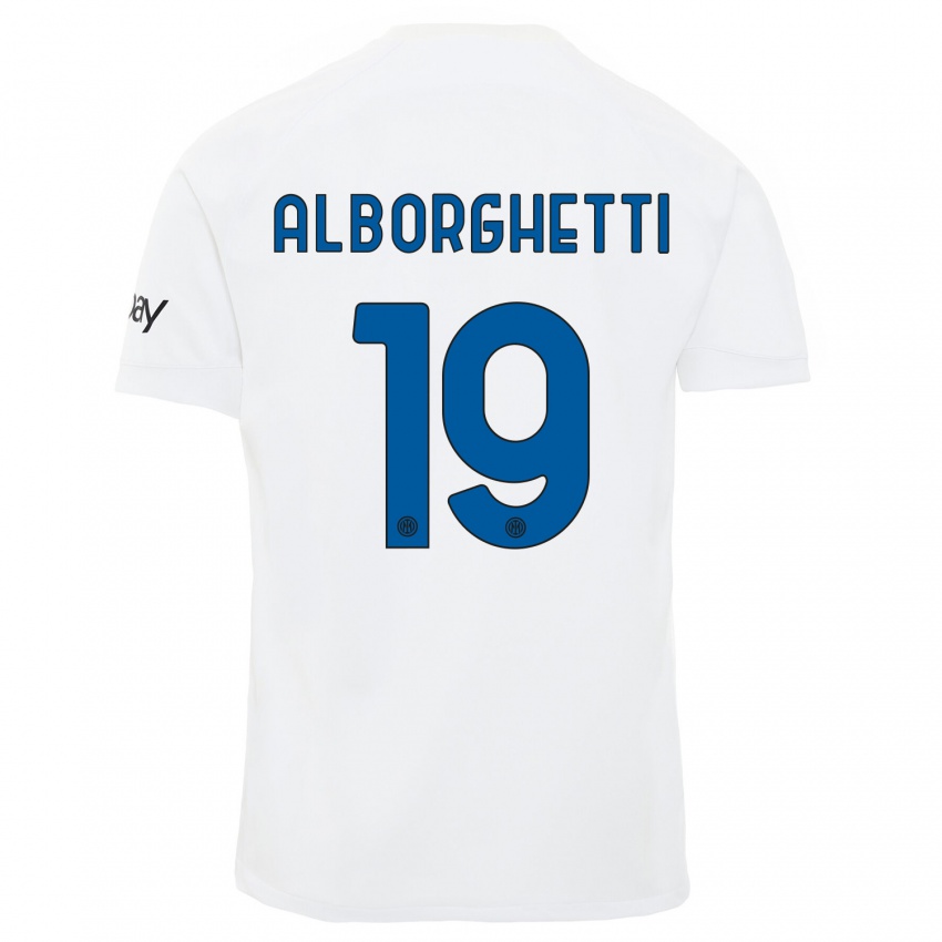 Homem Camisola Lisa Alborghetti #19 Branco Alternativa 2023/24 Camisa