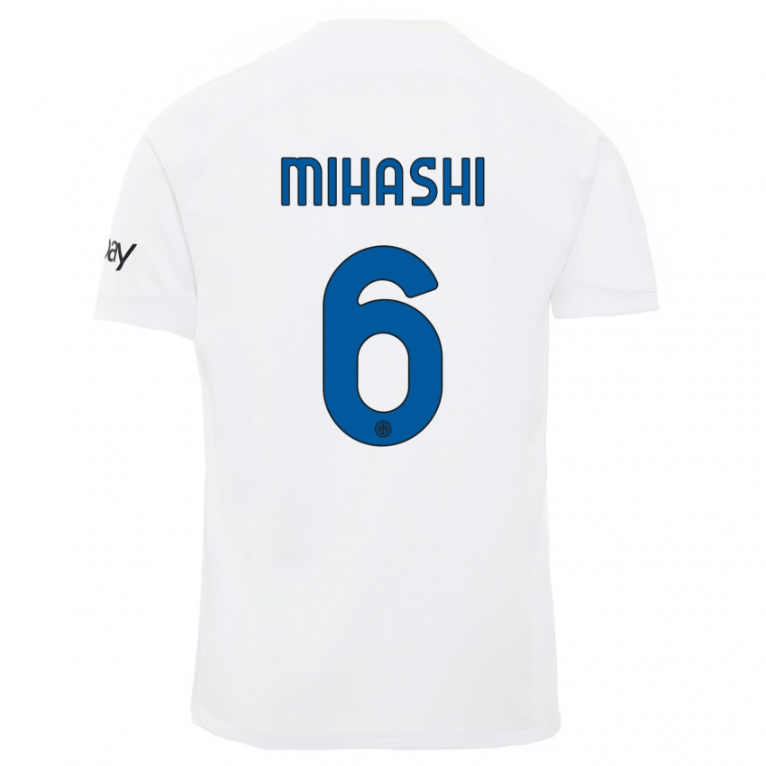 Homem Camisola Mana Mihashi #6 Branco Alternativa 2023/24 Camisa