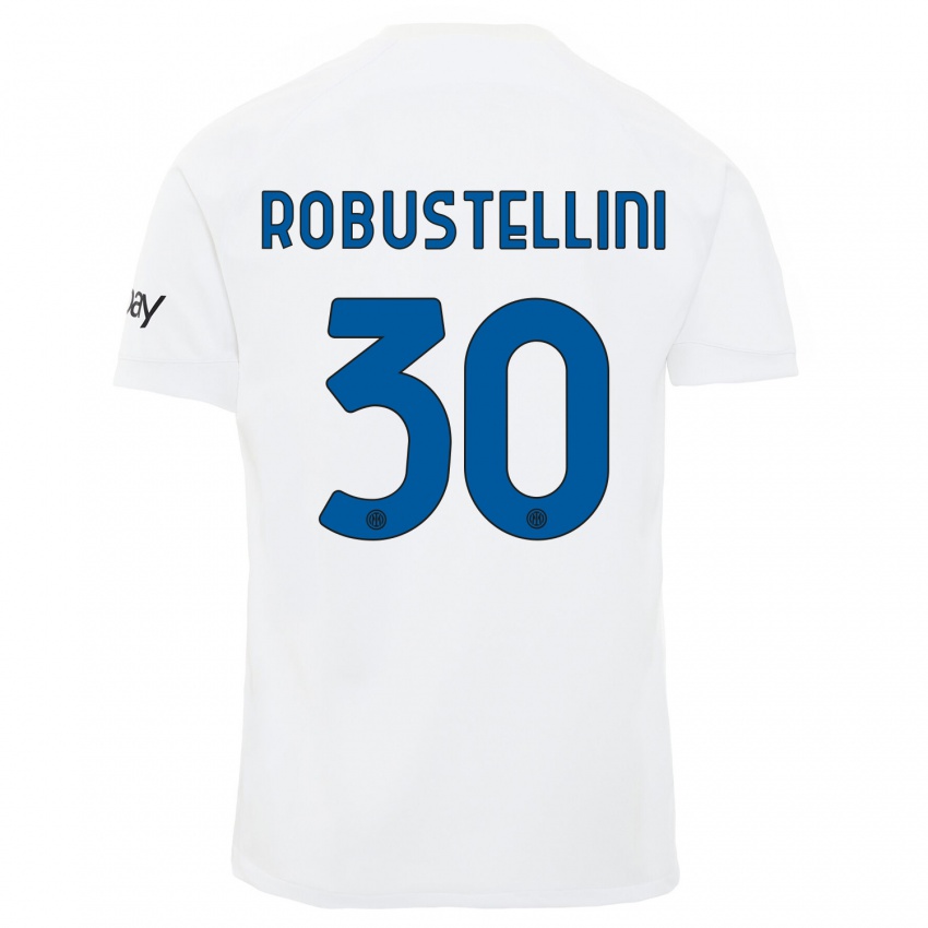 Homem Camisola Chiara Robustellini #30 Branco Alternativa 2023/24 Camisa