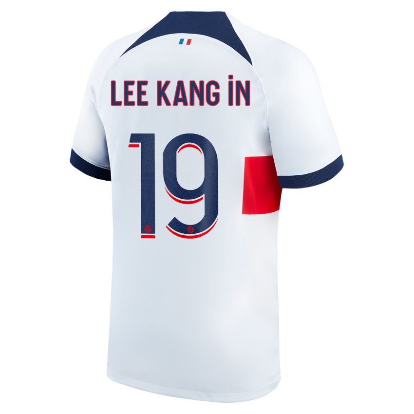 Homem Camisola Kang-In Lee #19 Branco Alternativa 2023/24 Camisa
