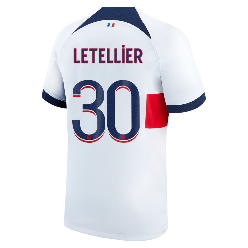 Homem Camisola Alexandre Letellier #30 Branco Alternativa 2023/24 Camisa
