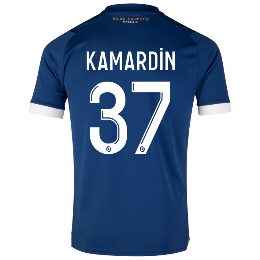 Homem Camisola Aaron Kamardin #37 Azul Escuro Alternativa 2023/24 Camisa